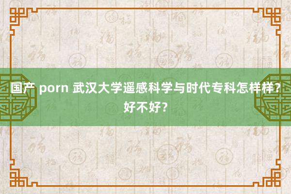 国产 porn 武汉大学遥感科学与时代专科怎样样？好不好？